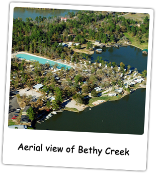 Aerial view of RV park in Texas